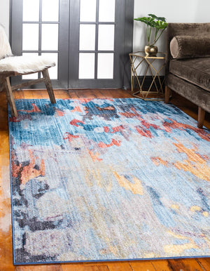 Multicolor 4' 1 x 6' 1 Jill Zarin Downtown Rectangle Area Rug 100% Polyester (Space-Dyed Yarn) Abstract Modern Colorful Vivid Carpet for Home Interior Design for Sale at Rug Engine
