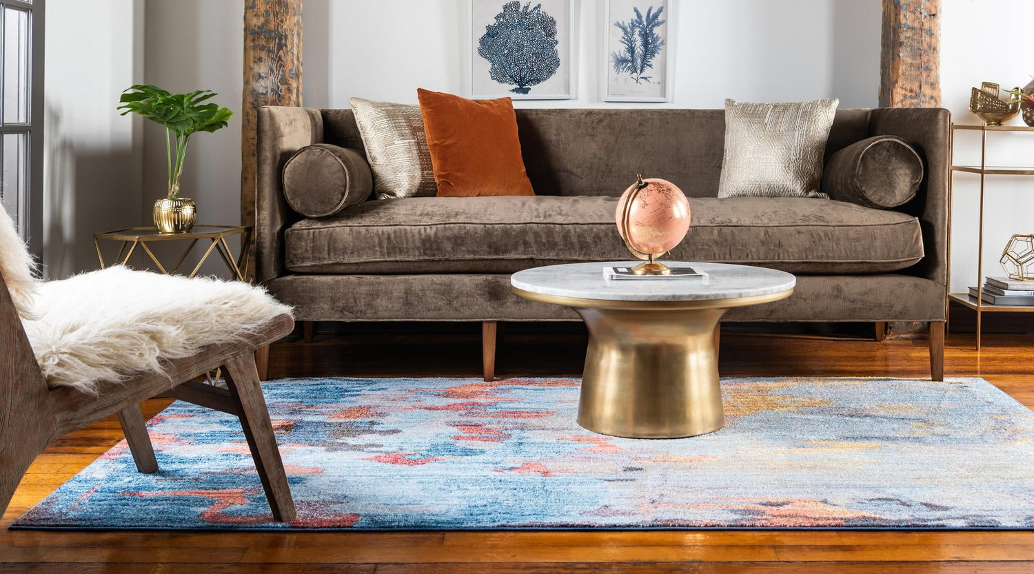 Multicolor 4' 1 x 6' 1 Jill Zarin Downtown Rectangle Area Rug 100% Polyester (Space-Dyed Yarn) Abstract Modern Colorful Vivid Carpet for Home Interior Design for Sale at Rug Engine
