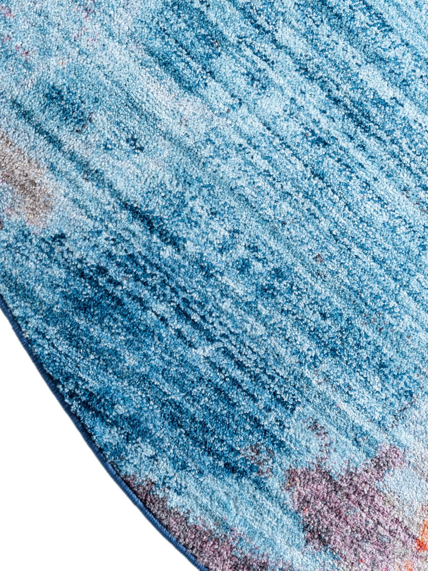 Multicolor 5' 3 x 5' 3 Jill Zarin Downtown Round Area Rug 100% Polyester (Space-Dyed Yarn) Abstract Modern Colorful Vivid Carpet for Home Interior Design for Sale at Rug Engine