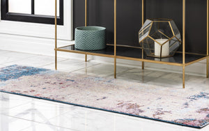 Multicolor 2' x 8' Jill Zarin Downtown Runner Area Rug 100% Polyester (Space-Dyed Yarn) Abstract Modern Colorful Vivid Carpet for Home Interior Design for Sale at Rug Engine