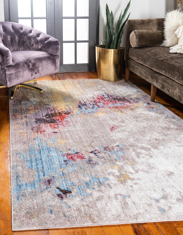 Multicolor 4' 1 x 6' 1 Jill Zarin Downtown Rectangle Area Rug 100% Polyester (Space-Dyed Yarn) Abstract Modern Colorful Vivid Carpet for Home Interior Design for Sale at Rug Engine
