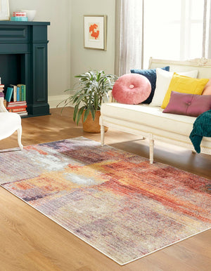 Multicolor 7' 1 x 10' Jill Zarin Downtown Rectangle Area Rug 100% Polyester (Space-Dyed Yarn) Abstract Modern Colorful Vivid Carpet for Home Interior Design for Sale at Rug Engine