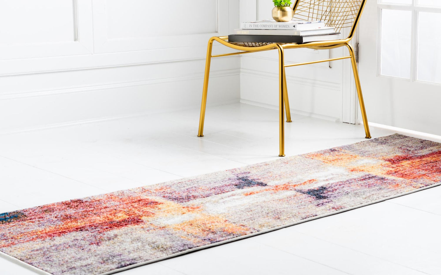 Multicolor 3' x 13' 1 Jill Zarin Downtown Runner Area Rug 100% Polyester (Space-Dyed Yarn) Abstract Modern Colorful Vivid Carpet for Home Interior Design for Sale at Rug Engine