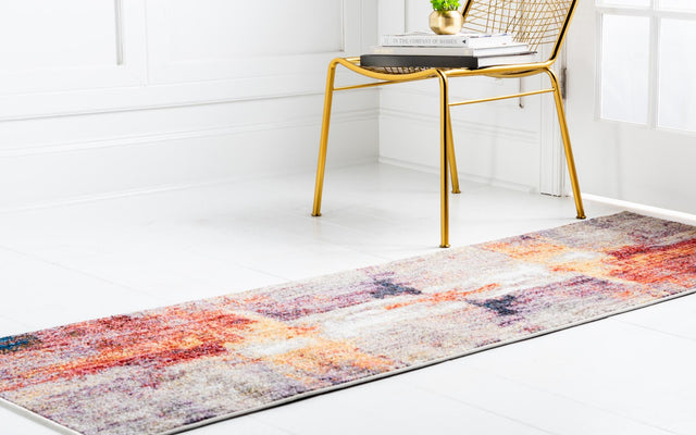 Multicolor 3' x 13' 1 Jill Zarin Downtown Runner Area Rug 100% Polyester (Space-Dyed Yarn) Abstract Modern Colorful Vivid Carpet for Home Interior Design for Sale at Rug Engine