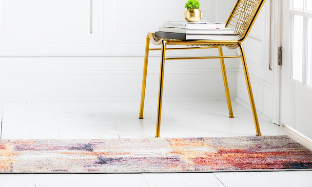 Multicolor 3' x 13' 1 Jill Zarin Downtown Runner Area Rug 100% Polyester (Space-Dyed Yarn) Abstract Modern Colorful Vivid Carpet for Home Interior Design for Sale at Rug Engine