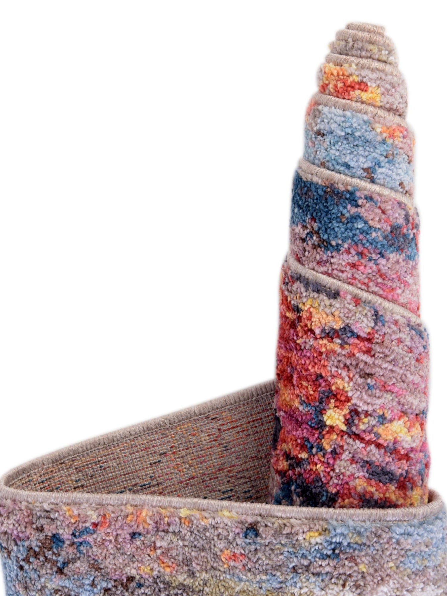 Multicolor 7' 1 x 10' Jill Zarin Downtown Rectangle Area Rug 100% Polyester (Space-Dyed Yarn) Abstract Modern Colorful Vivid Carpet for Home Interior Design for Sale at Rug Engine