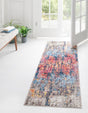 Multicolor 2' 7 x 10' Jill Zarin Downtown Runner Area Rug 100% Polyester (Space-Dyed Yarn) Abstract Modern Colorful Vivid Carpet for Home Interior Design for Sale at Rug Engine
