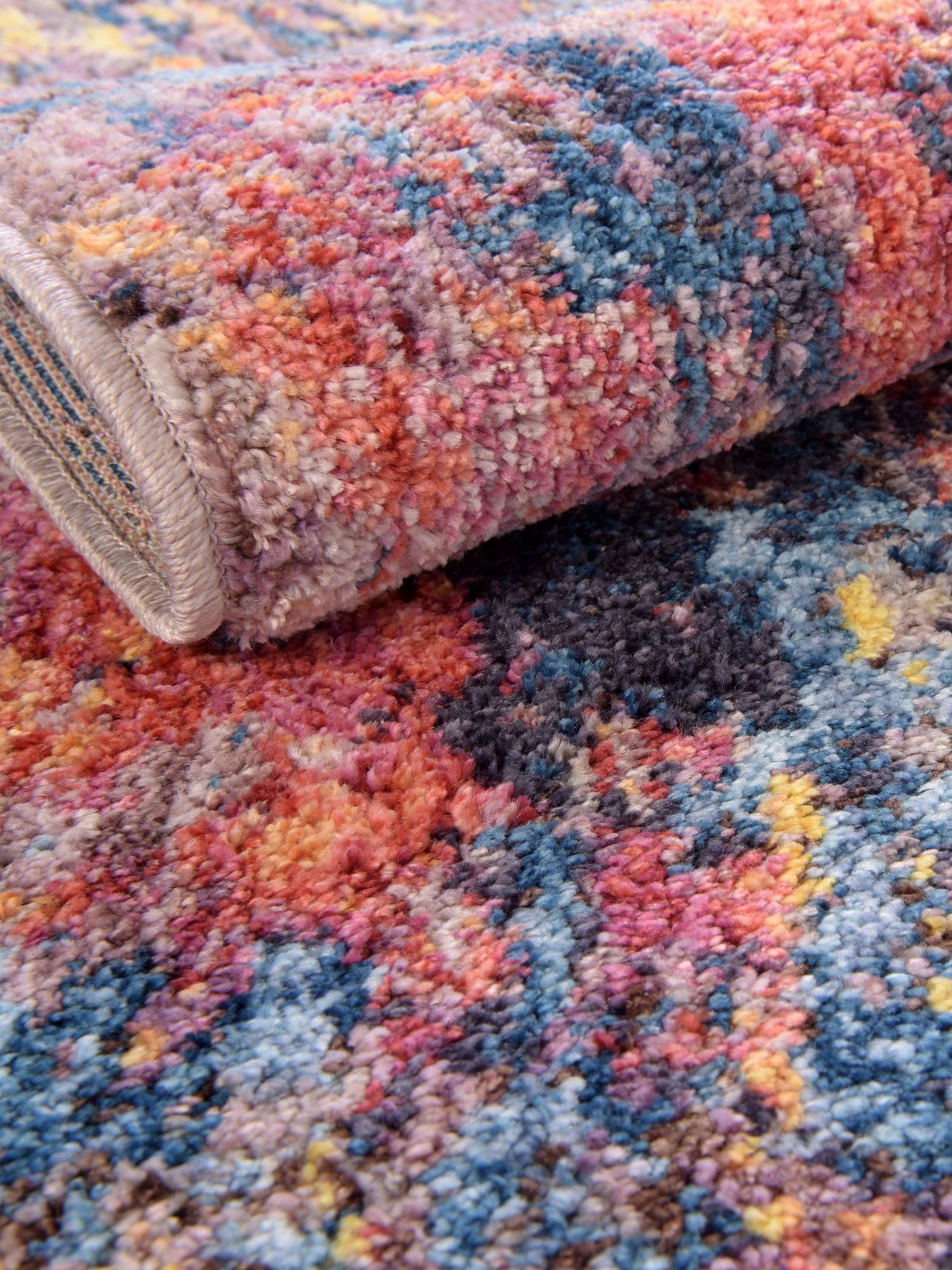 Multicolor 2' 7 x 10' Jill Zarin Downtown Runner Area Rug 100% Polyester (Space-Dyed Yarn) Abstract Modern Colorful Vivid Carpet for Home Interior Design for Sale at Rug Engine