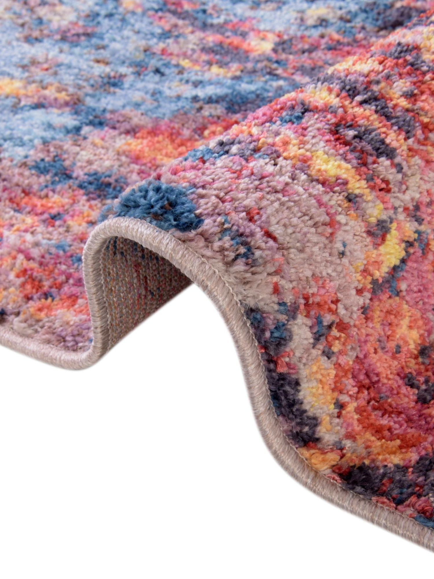 Multicolor 2' 7 x 10' Jill Zarin Downtown Runner Area Rug 100% Polyester (Space-Dyed Yarn) Abstract Modern Colorful Vivid Carpet for Home Interior Design for Sale at Rug Engine