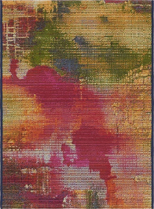 Multicolor 2' 2 x 3' 1 Outdoor Modern Rectangle Area Rug Weather Resistant for Patio, Deck, Terrace, Balcony, Porch 100% Polypropylene Modern Outside Carpet for Sale at Rug Engine