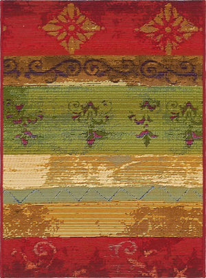 Multicolor 2' 2 x 3' 1 Outdoor Modern Rectangle Area Rug Weather Resistant for Patio, Deck, Terrace, Balcony, Porch 100% Polypropylene Modern Outside Carpet for Sale at Rug Engine