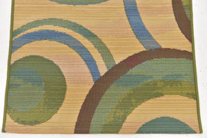 Beige 2' 2 x 3' 1 Outdoor Modern Rectangle Area Rug Weather Resistant for Patio, Deck, Terrace, Balcony, Porch 100% Polypropylene Modern Outside Carpet for Sale at Rug Engine