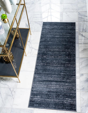 Navy Blue 2' 2 x 6' 1 Jill Zarin Uptown Runner Area Rug 70% Polypropylene & 30% Polyester  Contemporary Carpet for Living, Dining, Office, Bedroom for Sale at Rug Engine