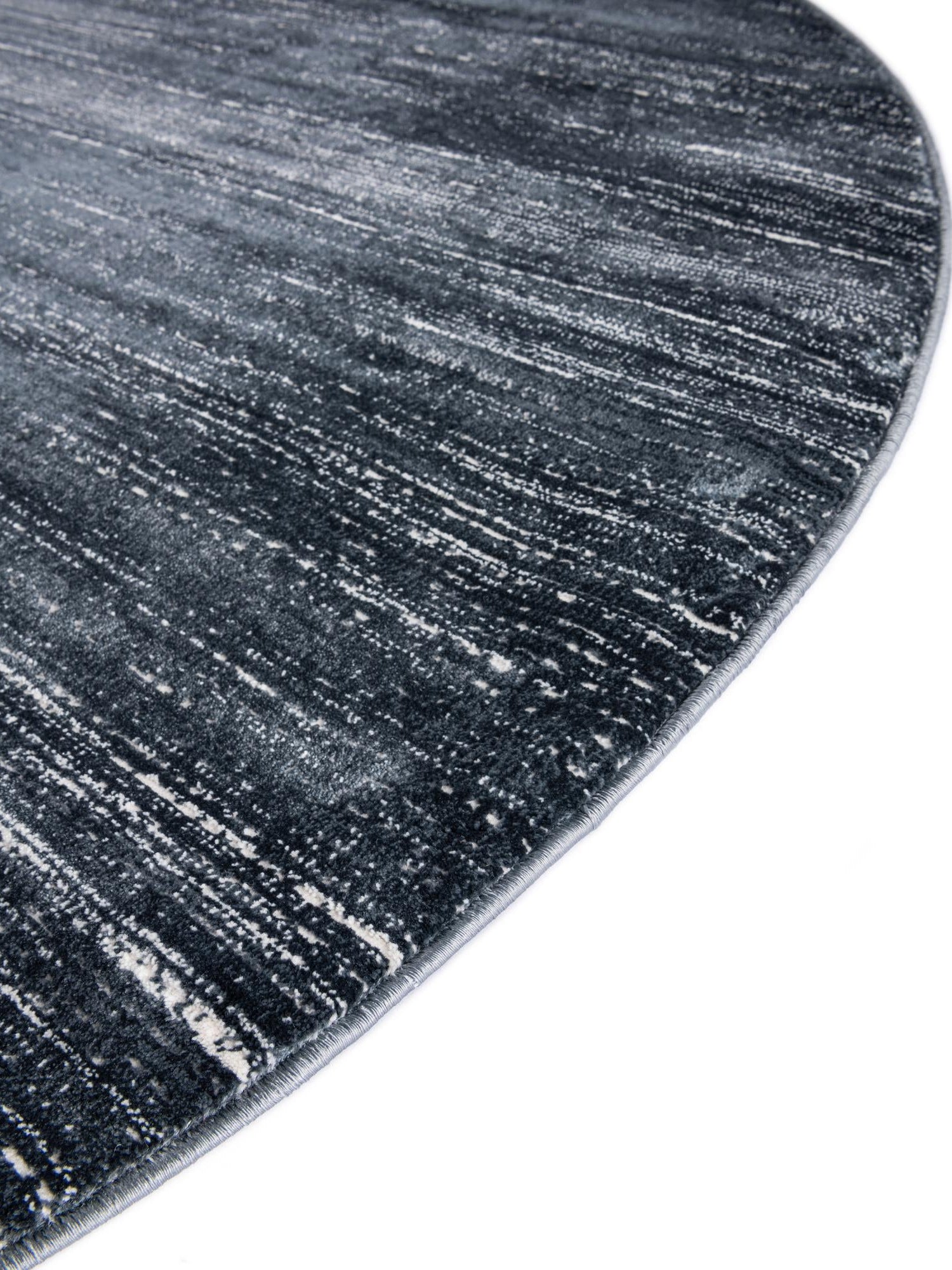Navy Blue 6' 1 x 6' 1 Jill Zarin Uptown Round Area Rug 70% Polypropylene & 30% Polyester  Contemporary Carpet for Living, Dining, Office, Bedroom for Sale at Rug Engine