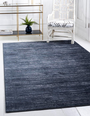 Navy Blue 4' 1 x 6' 1 Jill Zarin Uptown Rectangle Area Rug 70% Polypropylene & 30% Polyester  Contemporary Carpet for Living, Dining, Office, Bedroom for Sale at Rug Engine