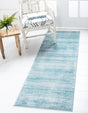 Turquoise 2' 2 x 6' 1 Jill Zarin Uptown Runner Area Rug 70% Polypropylene & 30% Polyester  Contemporary Carpet for Living, Dining, Office, Bedroom for Sale at Rug Engine