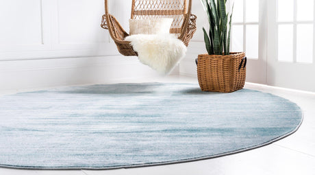 Turquoise 8' x 8' Jill Zarin Uptown Round Area Rug 70% Polypropylene & 30% Polyester  Contemporary Carpet for Living, Dining, Office, Bedroom for Sale at Rug Engine