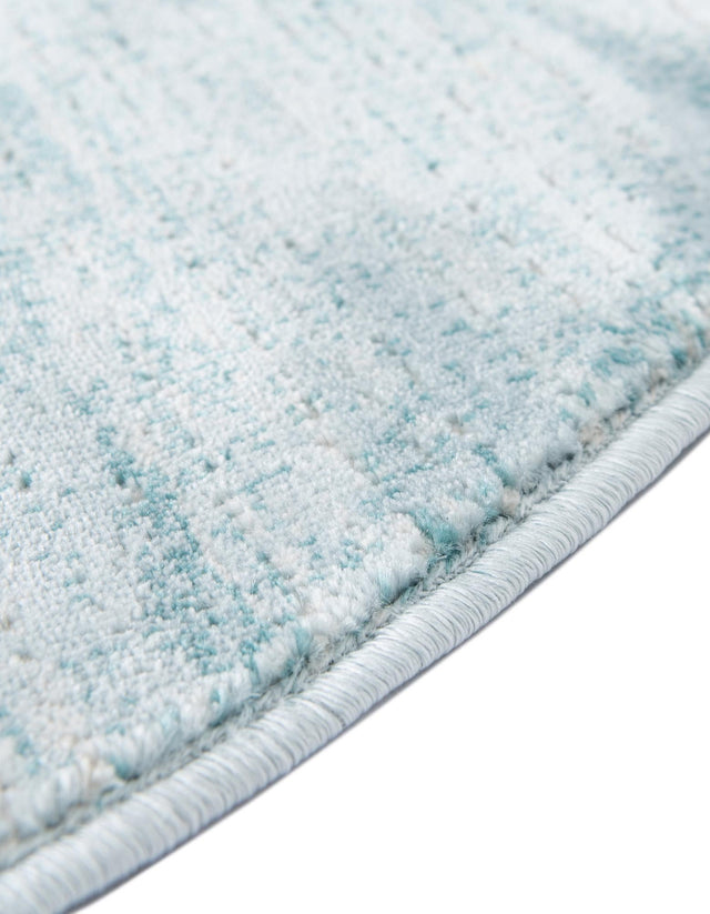 Turquoise 8' x 8' Jill Zarin Uptown Round Area Rug 70% Polypropylene & 30% Polyester  Contemporary Carpet for Living, Dining, Office, Bedroom for Sale at Rug Engine