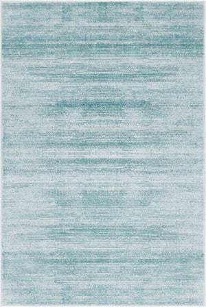 Turquoise 4' 1 x 6' 1 Jill Zarin Uptown Rectangle Area Rug 70% Polypropylene & 30% Polyester  Contemporary Carpet for Living, Dining, Office, Bedroom for Sale at Rug Engine