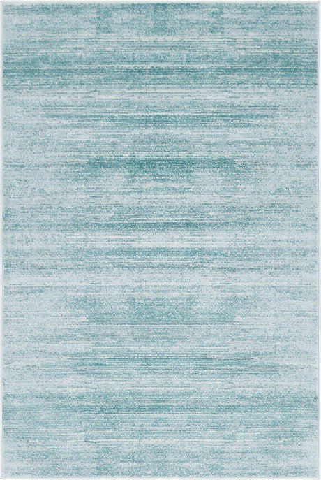 Turquoise 4' 1 x 6' 1 Jill Zarin Uptown Rectangle Area Rug 70% Polypropylene & 30% Polyester  Contemporary Carpet for Living, Dining, Office, Bedroom for Sale at Rug Engine