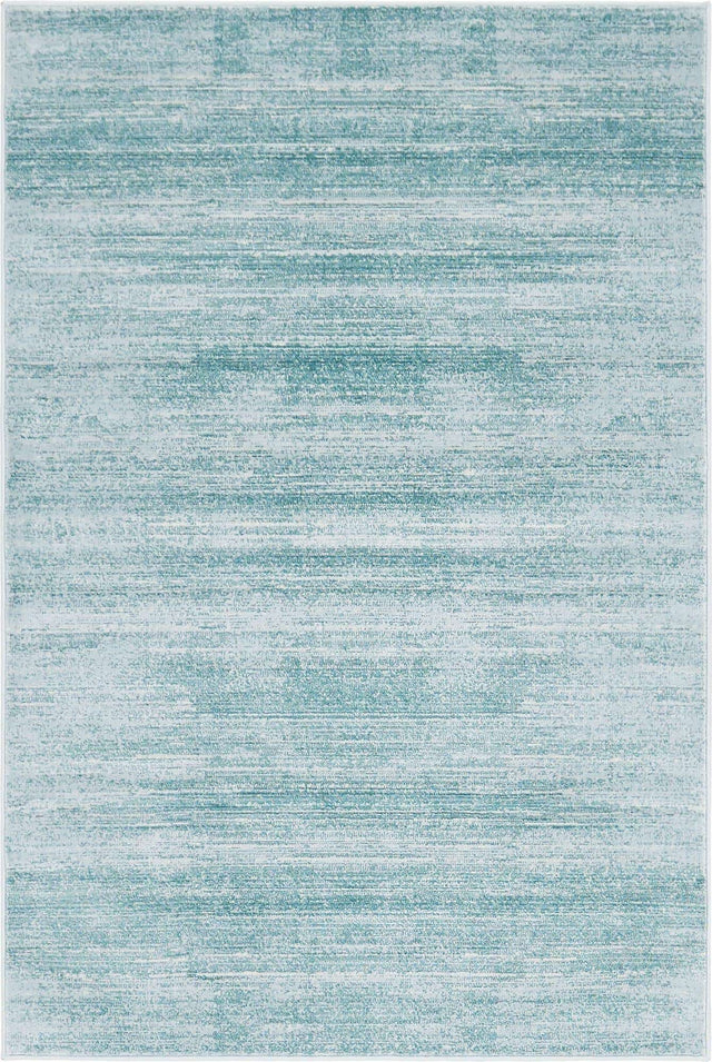 Turquoise 4' 1 x 6' 1 Jill Zarin Uptown Rectangle Area Rug 70% Polypropylene & 30% Polyester  Contemporary Carpet for Living, Dining, Office, Bedroom for Sale at Rug Engine