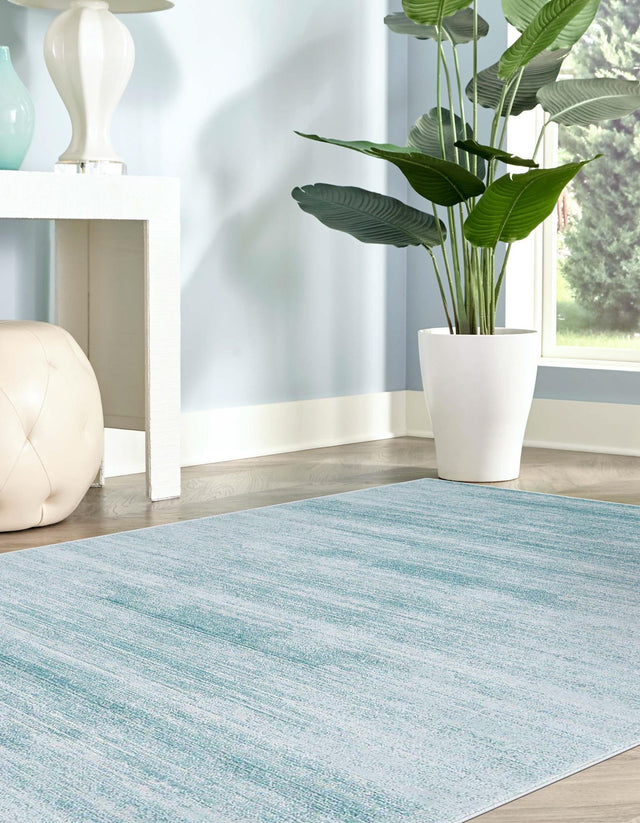 Turquoise 4' 1 x 6' 1 Jill Zarin Uptown Rectangle Area Rug 70% Polypropylene & 30% Polyester  Contemporary Carpet for Living, Dining, Office, Bedroom for Sale at Rug Engine