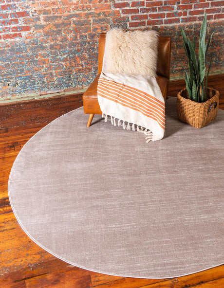 Brown 8' x 8' Jill Zarin Uptown Round Area Rug 70% Polypropylene & 30% Polyester  Contemporary Carpet for Living, Dining, Office, Bedroom for Sale at Rug Engine