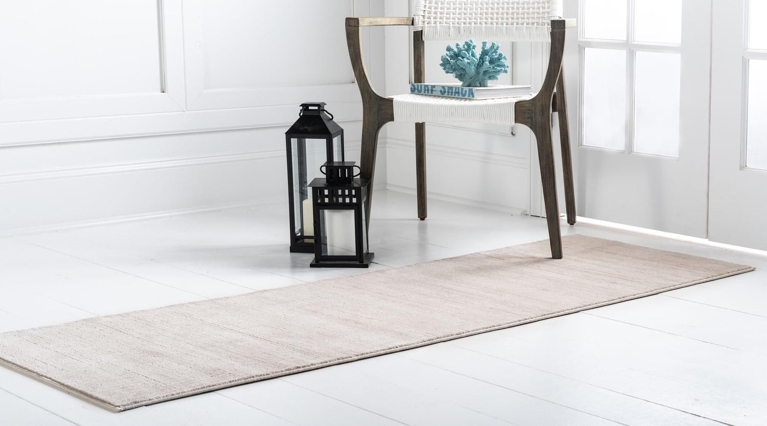 Beige 2' 7 x 10' Jill Zarin Uptown Runner Area Rug 70% Polypropylene & 30% Polyester  Contemporary Carpet for Living, Dining, Office, Bedroom for Sale at Rug Engine