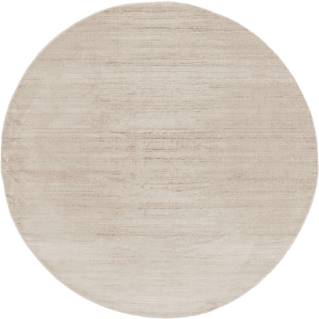 Beige 8' x 8' Jill Zarin Uptown Round Area Rug 70% Polypropylene & 30% Polyester  Contemporary Carpet for Living, Dining, Office, Bedroom for Sale at Rug Engine