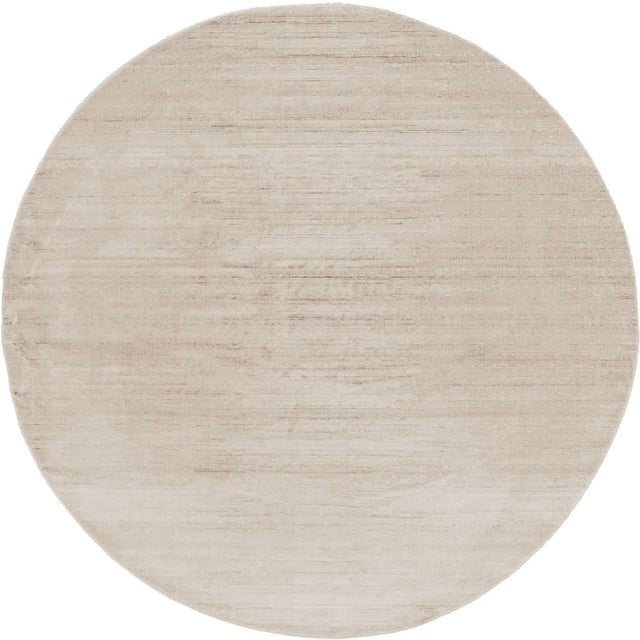 Beige 8' x 8' Jill Zarin Uptown Round Area Rug 70% Polypropylene & 30% Polyester  Contemporary Carpet for Living, Dining, Office, Bedroom for Sale at Rug Engine