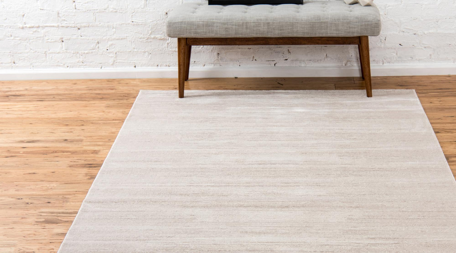 Beige 4' 1 x 6' 1 Jill Zarin Uptown Rectangle Area Rug 70% Polypropylene & 30% Polyester  Contemporary Carpet for Living, Dining, Office, Bedroom for Sale at Rug Engine