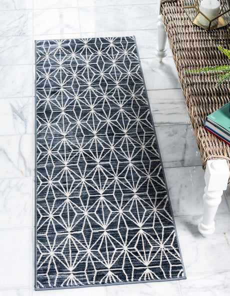 Navy Blue 2' 7 x 8' Jill Zarin Uptown Runner Area Rug 70% Polypropylene & 30% Polyester  Contemporary Carpet for Living, Dining, Office, Bedroom for Sale at Rug Engine