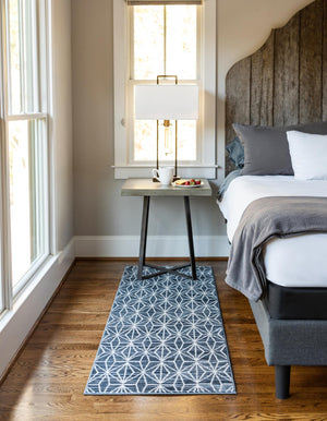 Navy Blue 2' 7 x 8' Jill Zarin Uptown Runner Area Rug 70% Polypropylene & 30% Polyester  Contemporary Carpet for Living, Dining, Office, Bedroom for Sale at Rug Engine