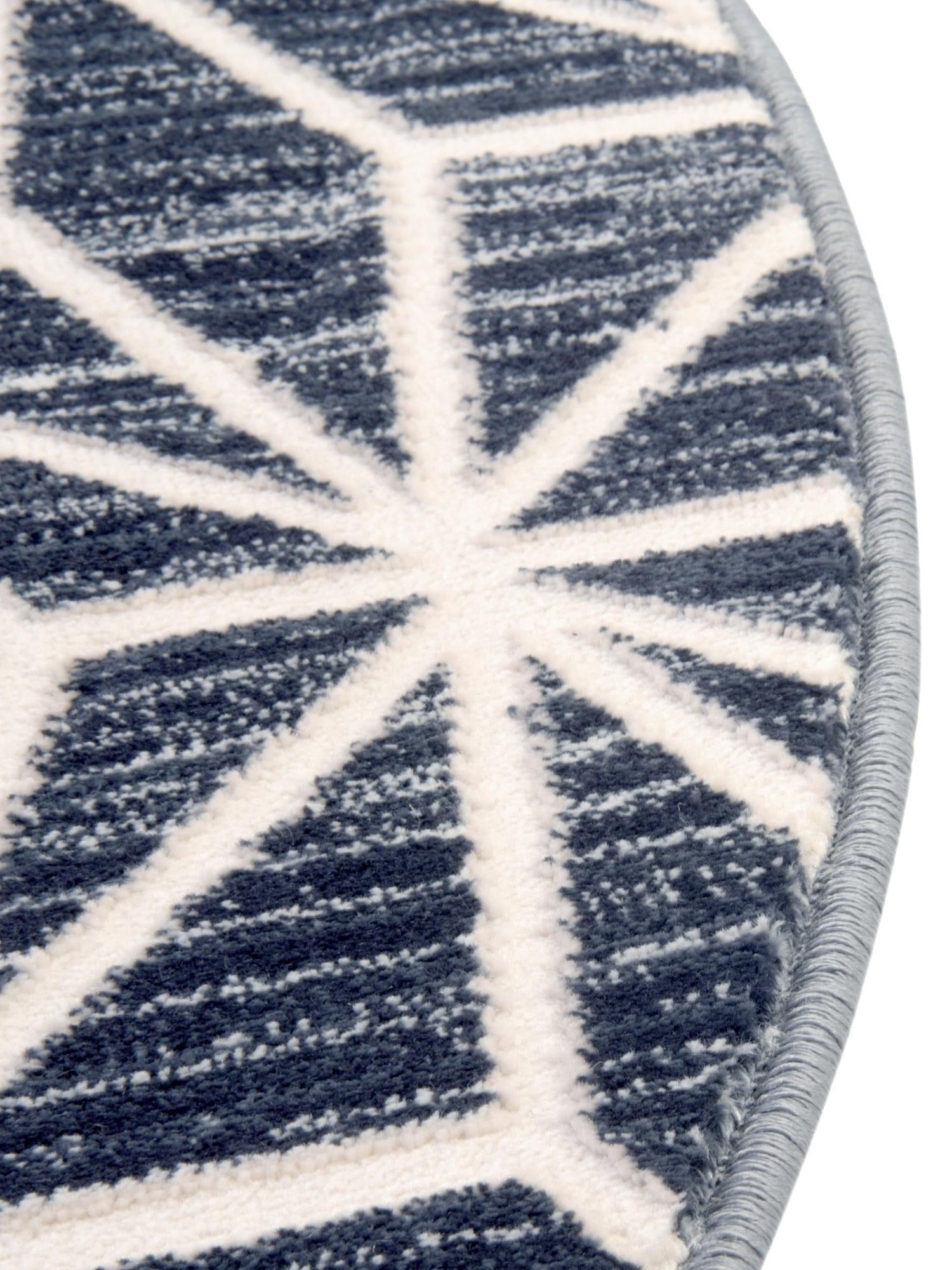 Navy Blue 3' 3 x 3' 3 Jill Zarin Uptown Round Area Rug 70% Polypropylene & 30% Polyester  Contemporary Carpet for Living, Dining, Office, Bedroom for Sale at Rug Engine