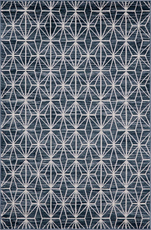Navy Blue 4' 1 x 6' 1 Jill Zarin Uptown Rectangle Area Rug 70% Polypropylene & 30% Polyester  Contemporary Carpet for Living, Dining, Office, Bedroom for Sale at Rug Engine