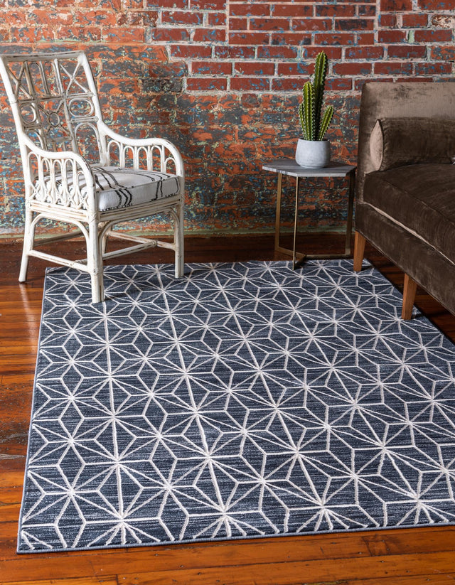 Navy Blue 2' x 3' 1 Jill Zarin Uptown Rectangle Area Rug 70% Polypropylene & 30% Polyester  Contemporary Carpet for Living, Dining, Office, Bedroom for Sale at Rug Engine