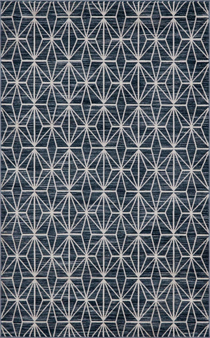 Navy Blue 5' 1 x 8' Jill Zarin Uptown Rectangle Area Rug 70% Polypropylene & 30% Polyester  Contemporary Carpet for Living, Dining, Office, Bedroom for Sale at Rug Engine