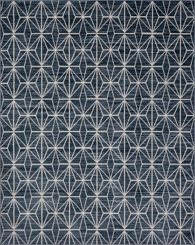 Navy Blue 8' x 10' Jill Zarin Uptown Rectangle Area Rug 70% Polypropylene & 30% Polyester  Contemporary Carpet for Living, Dining, Office, Bedroom for Sale at Rug Engine