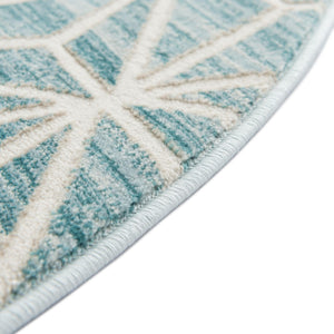 Blue 3' 3 x 3' 3 Jill Zarin Uptown Round Area Rug 70% Polypropylene & 30% Polyester  Contemporary Carpet for Living, Dining, Office, Bedroom for Sale at Rug Engine