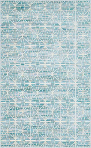 Blue 5' 1 x 8' Jill Zarin Uptown Rectangle Area Rug 70% Polypropylene & 30% Polyester  Contemporary Carpet for Living, Dining, Office, Bedroom for Sale at Rug Engine