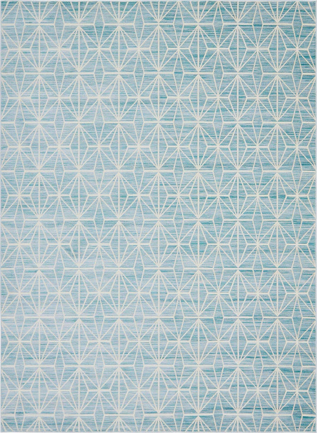 Blue 9' x 12' 2 Jill Zarin Uptown Rectangle Area Rug 70% Polypropylene & 30% Polyester  Contemporary Carpet for Living, Dining, Office, Bedroom for Sale at Rug Engine