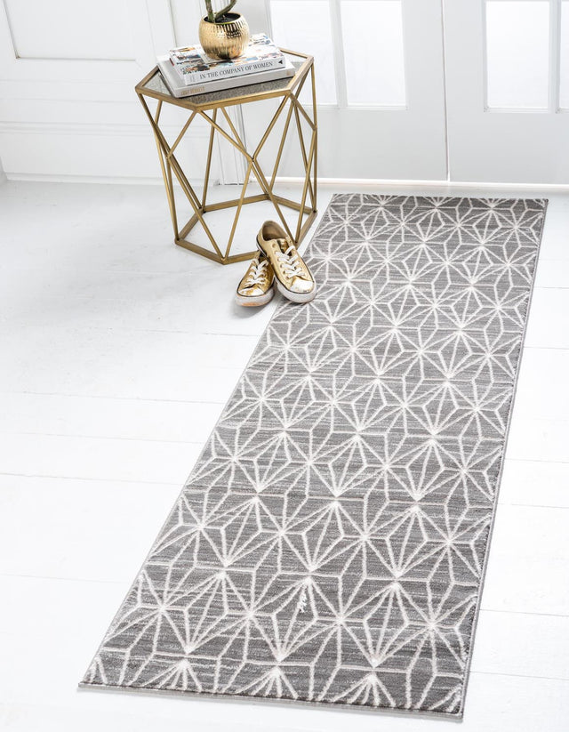 Gray 2' 2 x 6' 1 Jill Zarin Uptown Runner Area Rug 70% Polypropylene & 30% Polyester  Contemporary Carpet for Living, Dining, Office, Bedroom for Sale at Rug Engine