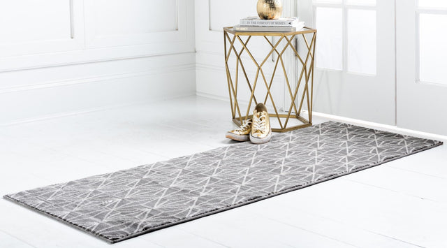 Gray 2' 7 x 8' Jill Zarin Uptown Runner Area Rug 70% Polypropylene & 30% Polyester  Contemporary Carpet for Living, Dining, Office, Bedroom for Sale at Rug Engine