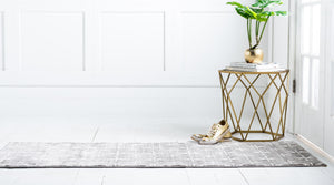 Gray 2' 7 x 8' Jill Zarin Uptown Runner Area Rug 70% Polypropylene & 30% Polyester  Contemporary Carpet for Living, Dining, Office, Bedroom for Sale at Rug Engine