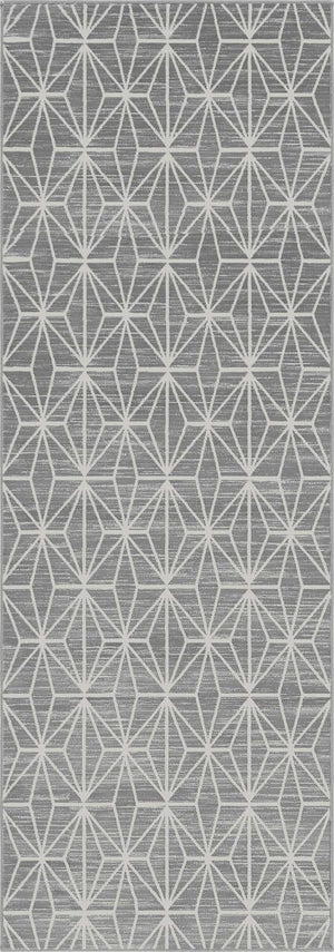 Gray 2' 2 x 6' 1 Jill Zarin Uptown Runner Area Rug 70% Polypropylene & 30% Polyester  Contemporary Carpet for Living, Dining, Office, Bedroom for Sale at Rug Engine