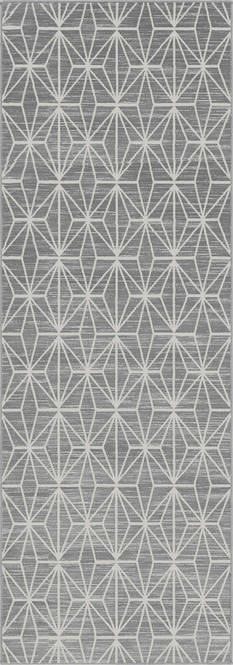 Gray 2' 2 x 6' 1 Jill Zarin Uptown Runner Area Rug 70% Polypropylene & 30% Polyester  Contemporary Carpet for Living, Dining, Office, Bedroom for Sale at Rug Engine