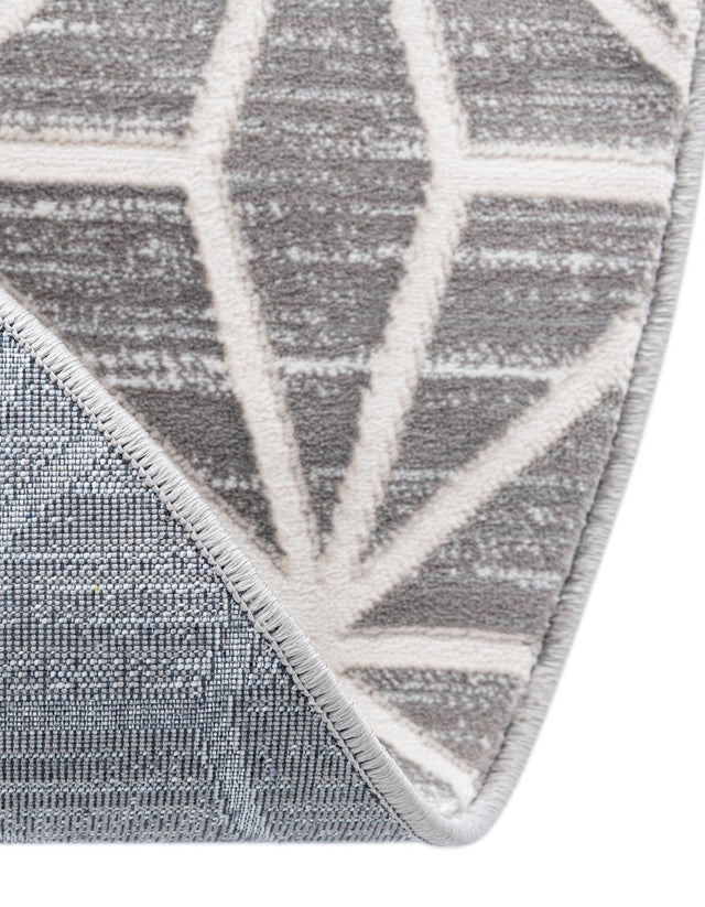 Gray 5' 3 x 5' 3 Jill Zarin Uptown Round Area Rug 70% Polypropylene & 30% Polyester  Contemporary Carpet for Living, Dining, Office, Bedroom for Sale at Rug Engine