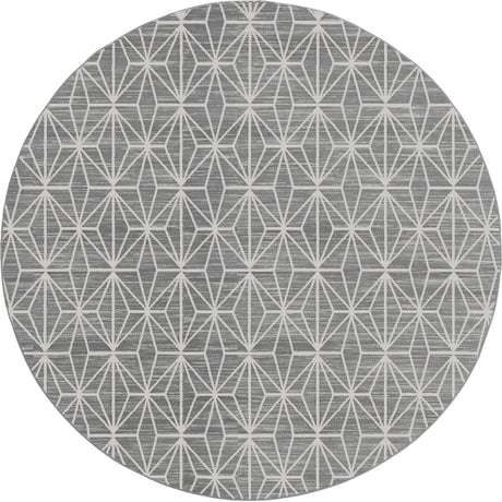 Gray 8' x 8' Jill Zarin Uptown Round Area Rug 70% Polypropylene & 30% Polyester  Contemporary Carpet for Living, Dining, Office, Bedroom for Sale at Rug Engine