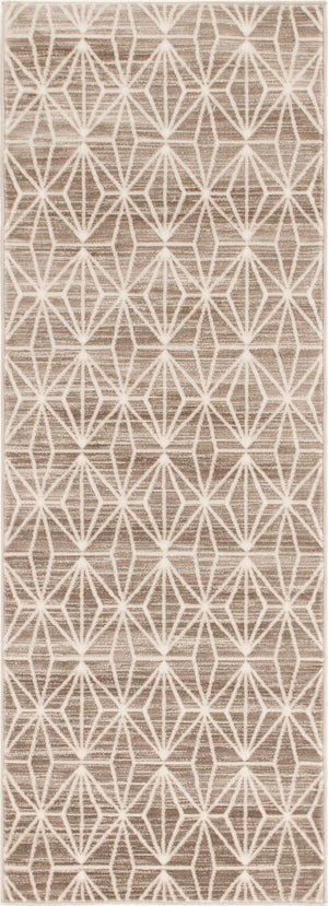 Brown 2' 2 x 6' 1 Jill Zarin Uptown Runner Area Rug 70% Polypropylene & 30% Polyester  Contemporary Carpet for Living, Dining, Office, Bedroom for Sale at Rug Engine