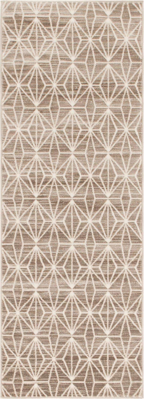Brown 2' 2 x 6' 1 Jill Zarin Uptown Runner Area Rug 70% Polypropylene & 30% Polyester  Contemporary Carpet for Living, Dining, Office, Bedroom for Sale at Rug Engine